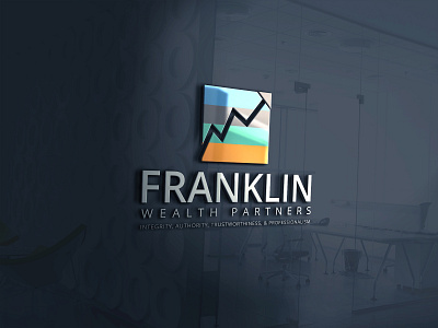 Franklin Wealth Partners abstract branding design flat graphic illustration logo minimal typography vector