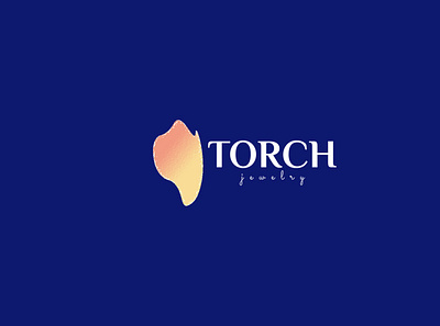 Torch jewelry abstract branding design graphic illustration minimal typography vector