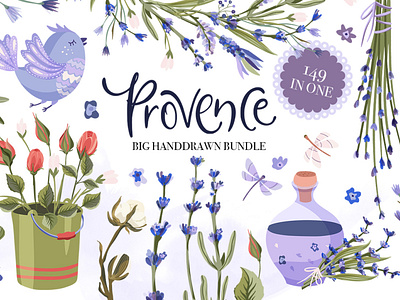 Provence. Big Hand drawn Bundle.