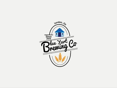 Blue Yurt Brewing Co. Logo logo.design.graphic.brewing.
