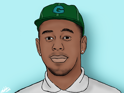 Tyler The Creator adobe art creative design drawing dribble graphic design illustration learning photoshop rapper sketch student student work tyler the creator