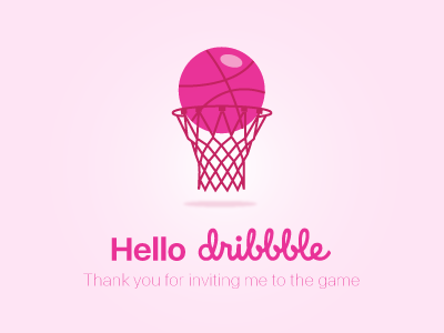 Hello Dribbble .png basketball debut hello dribbble illustration reji samuel vector
