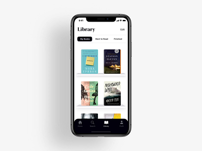 Reading App Design - Librarium animation app books design iphone iphone x mobile mockup reading reading app typography ui ux
