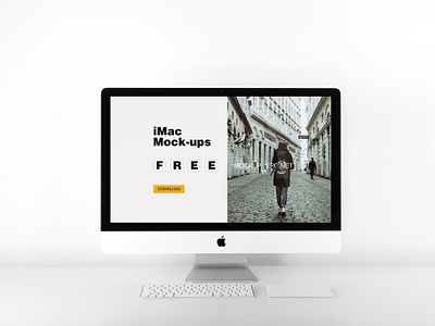 iMac psd mockup - free psd