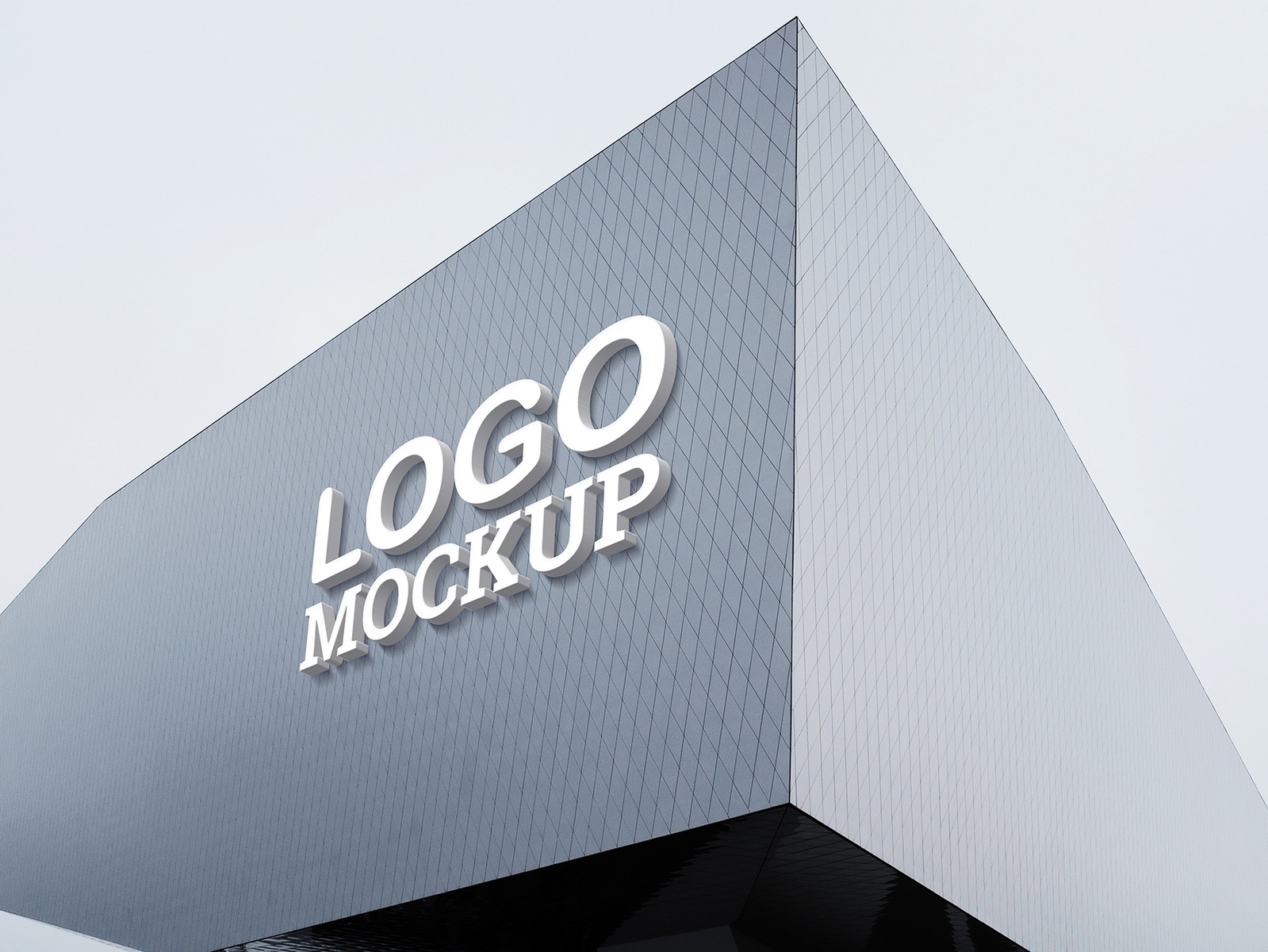 3d logo mockup psd template