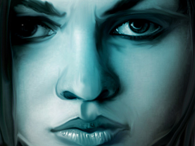 Nesyn blue character concept design digital media eyes face identity illustration photoshop sci fi