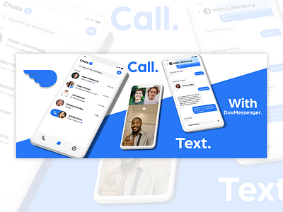 DuvMessenger Screenshots app app store branding design graphic design illustration illustrator logo minimal ui