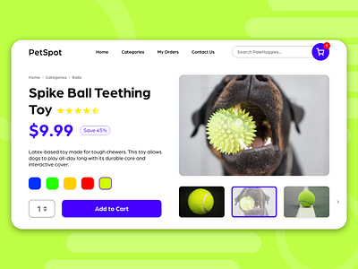 Pet Store Design cart cat contemporary dog modern online shop online store pet pet store product product page styling ui ui design ux