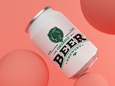 Grizzly Beer Brewery branding contemporary design graphic design icon illustration illustrator logo minimal vector