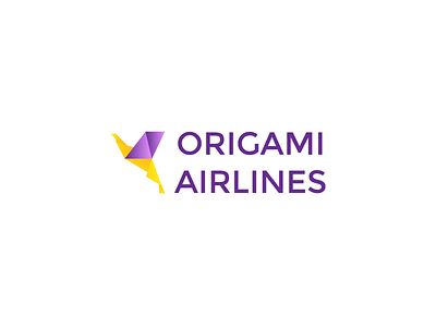 Origami Airlines airline branding logo origami