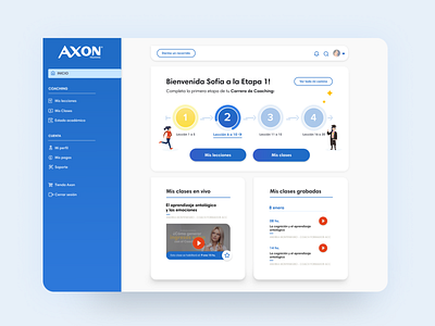 Dashboard Axon coaching dashboard e learning education platform platform design ui uidesign uiux uxdesign