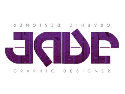 Jade 'Ambigram' ambigram brand experimentation inspiration logo name purple typography