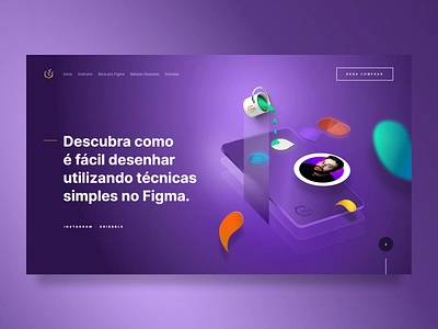 Landing page curso Figma design desktop figma illustration inspiration landingpage onepage page ui uidesign ux