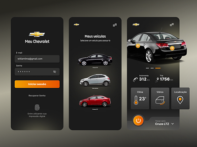 Mobile App Chevrolet aplicativo app chevrolet design figma figmadesign mobile my chevrolet ui uidesign ux