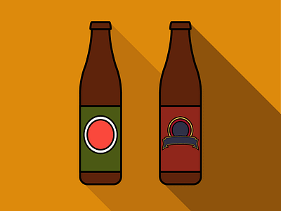 Russian River beer bottle design flat illustration illustrator minimal vector vectors