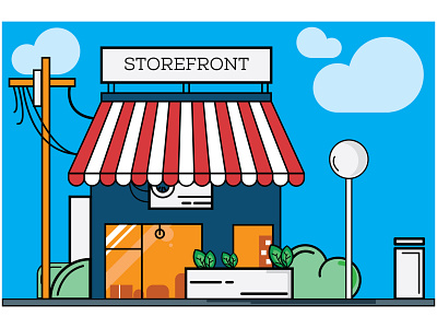 Illustration of storefront