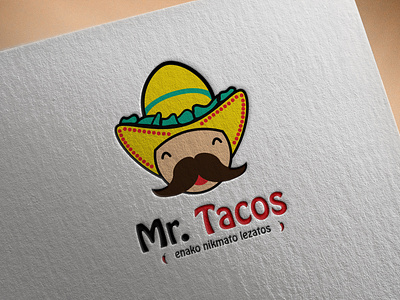 Mexican Restaurant Logo brand design illustrator logo mockup photoshop