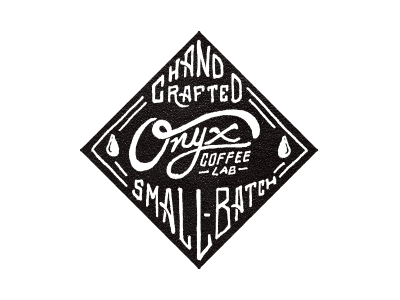 Onyx Coffee blkboxlabs branding hand lettered logo onyx coffee