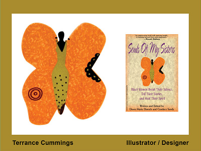 Black Butterfly by Terrance Cummings illustrator book cover branding design flat icon illustration illustrator logo romance