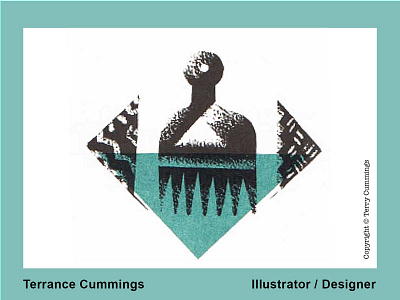 Afro pick DRIBBLE 2020 08 01 book cover design flat icon illustration illustrator logo romance
