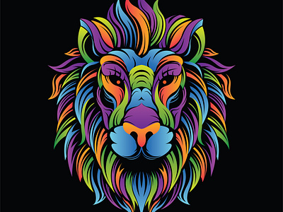 Lioness abstract animation clothing design colorful design design art digitalart illustration lion logo nft nft art popart predator