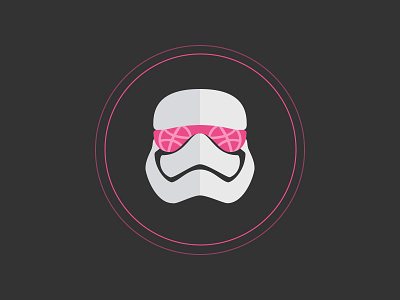 Hello Dribbbe! clonetrooper glasses invite pink starwars trooper