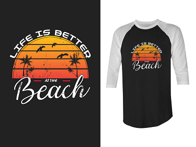 t-shirt design 2019 2019 trend beach t shirt blackandwhite sunset in beach t shirt t shirt design t shirt illustration typography