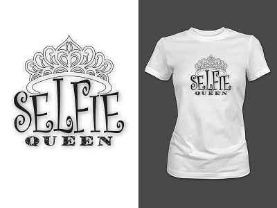 Selfie Queen 2019 best design girls t shirt t shirt design t shirt illustration t shirt mockup typography