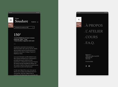 Atelier la coulée - Responsive clean elegant minimal minimalistic responsive typogaphy ui ux web webdesign website