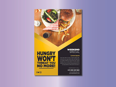 Flyer Template for restaurant brochure burger design flyer food template