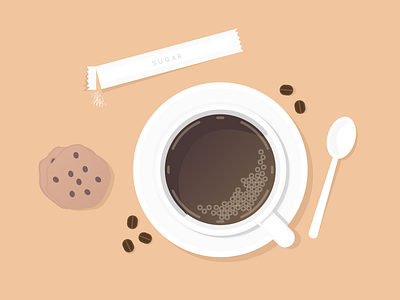 Coffee & cookies illustration