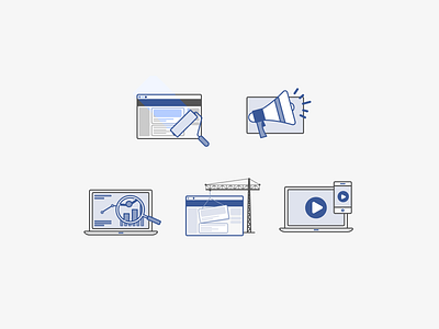 Illustrations facebook figma flat icons illustration landing page