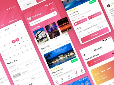 UI for booking place app android android app book booking app bookings branding clean design find flat minimal modern places ui ux