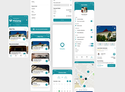 Tempatku: Place rental application android app buliding clean design find place finder flat minimal place rent rental ui ux
