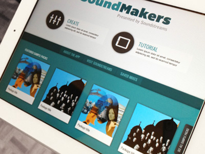 Music exploration & creating ipad app design
