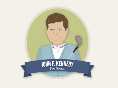 John F. Kennedy As a Pro Golfer golfer jfk kennedy president