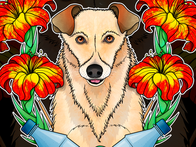 In Memory adobe illustrator chiris concept design design flowers illustration illustration inmemory nature pet vector wacom bamboo