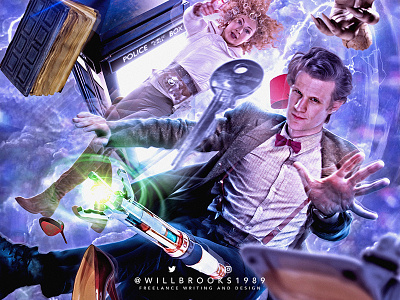 Doctor Who - Eleventh Doctor Comic Cover bbc comic comic book comics cover digital art doctor who dr who photo manipulation television tv whovian