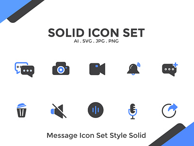 Message Set Icon - Style Solid