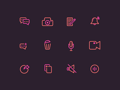 Mucik Icon Set outline app graphic design ico minimalist icon icon design icons iconset illustration ui ux web