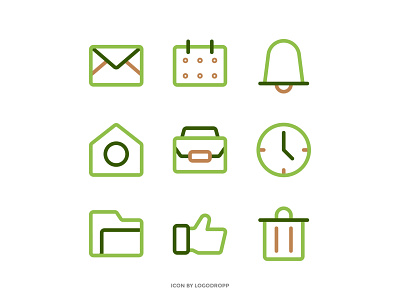 Ui icon App with Theme Green Color design green home icon icon icon design logo mobile app mobile icon ouline icon ui vector
