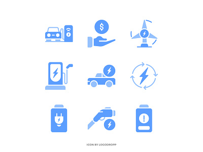 Solid Color Icon Set design icon electric car filled icon icon icon design icon minimalist icon mobile logo solid icon ui ux vector