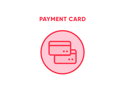 Payment Card Icon with Style Outline Fill Color