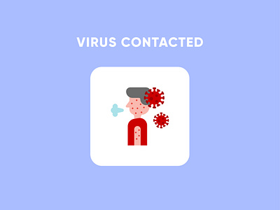Flat Icon Style | Virus Contacted covid 19 disease flat icon health icon logo pandemic uiux vector