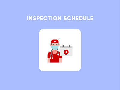 Flat Icon Style | Inspection Schedule calendar design doctor health care icon icon app logo mobile app schedule vector