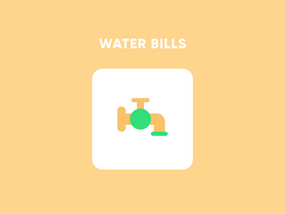 Water Bills Icon | Filled Style