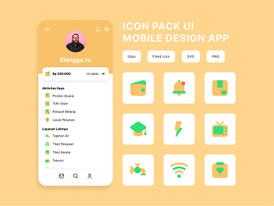 UI Mobile Icon Set design finance app flat icon graphic design icon icon set logo minimal mobile app ui ui mobile ux