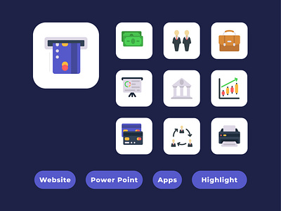 Business Pack Icon | Flat Style business icon flat icon icon pack logo mobile app uiux vector