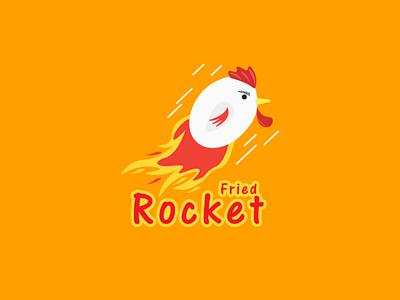 Fried ROCKET Food brand bussines cartoon creative design food illustration logo mascot product