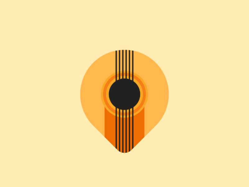Pick Guitar illustration minimal brand product guitar identity creative design logo business